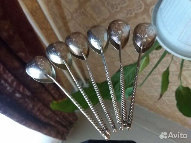 Чайные ложки, старинные, серебро СССР
