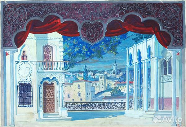 Эскиз декорации к спектаклю 