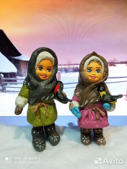 Ватные елочные игрушки