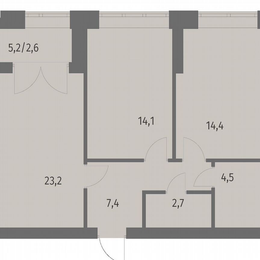 2-к. квартира, 68,9 м², 12/13 эт.