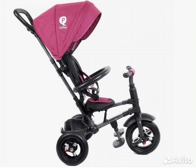 Трехколесный велосипед коляска складной