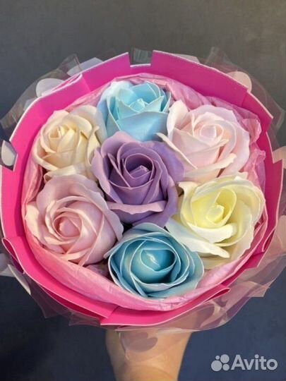 Букеты, мыльные розы, цветы