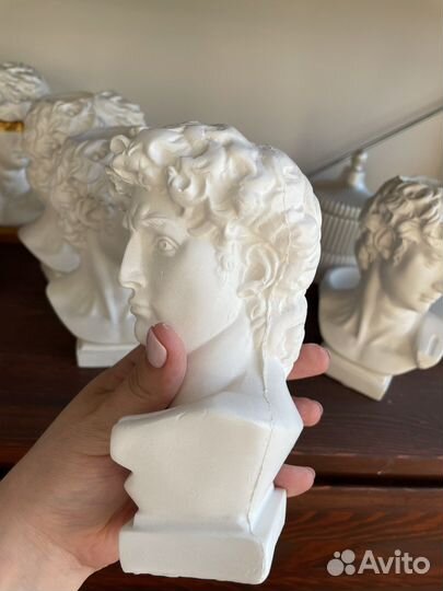 Гипсовое кашпо Давид 15 см для творчества