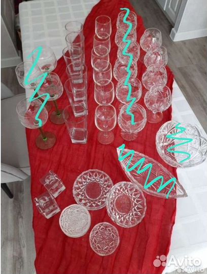 Хрустальные фужеры,стаканы, вазы,подсвечники