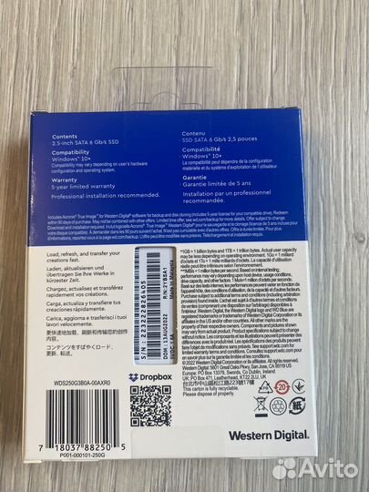 Ssd диск WD blue 250 / 500 / 1 tb