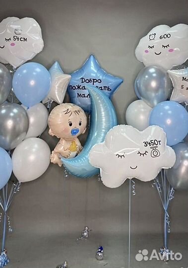 Шары с доставкой на выписку из роддома