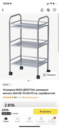 Этажерка Драгган IKEA
