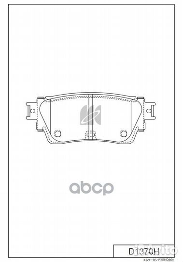 Колодки тормозные, задние D1370H MK kashiyama