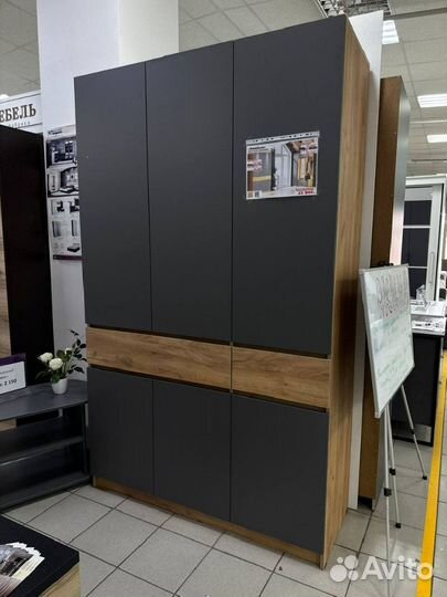 Шкаф графит с ящиками