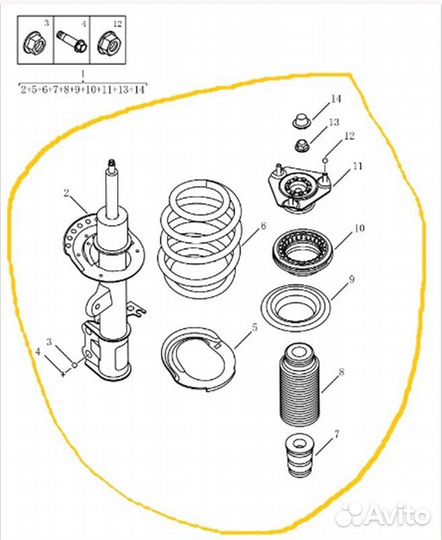 Б/У Амортизатор В хорошем состоянии, оригиналnnУ