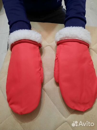 Варежки Норвежские, плащевка на меху, новые