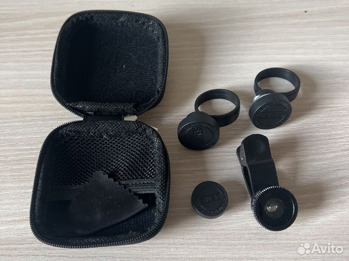 Набор линз для телефона (fish-eye, macro)