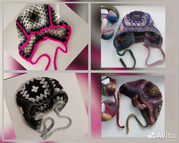 Чепчик кроше(бабушкин квадрат)