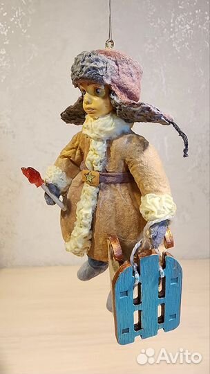 Ёлочная ватная игрушка 