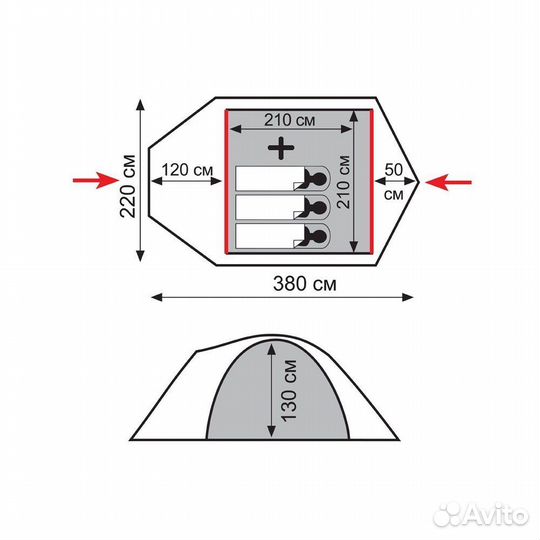 Палатка Tramp Lite Camp 3
