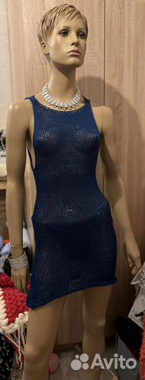 Вязаное пляжное платье