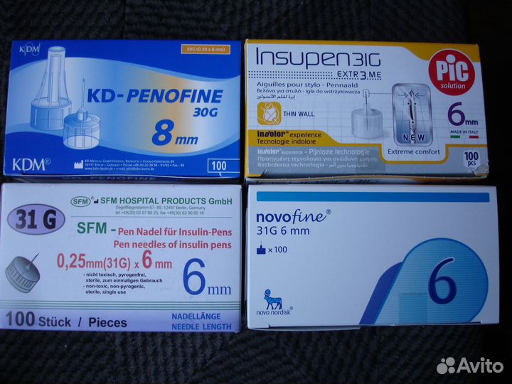 Иглы для инсулиновых шприц ручек
