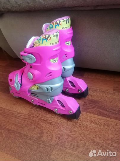 Роликовые коньки для девочки, раздвижные 30-33 р