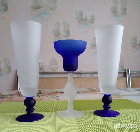 Фужеры и подсвечник Гусь Хрустальный