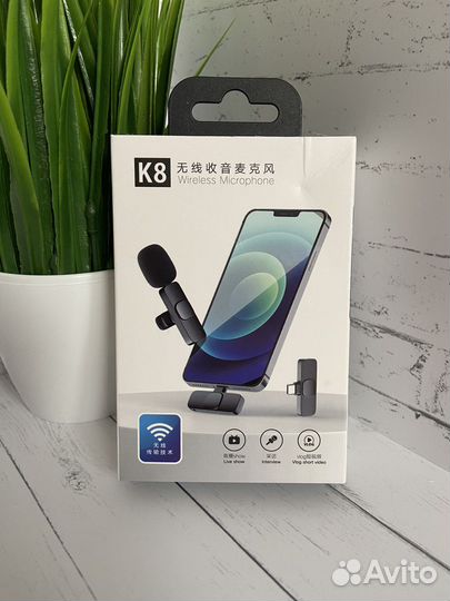 Петличный беспроводной микрофон для телефона Новый