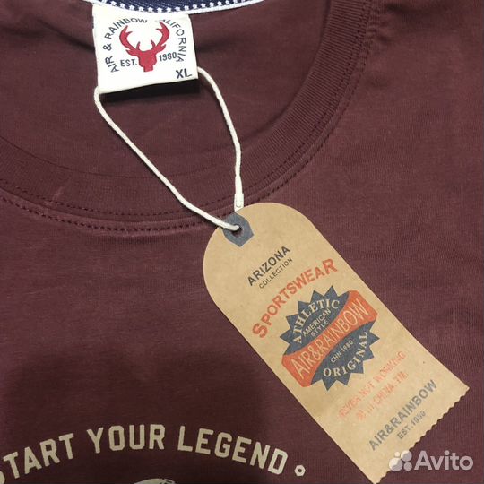 Футболка Air&Rainbow бордового цвета