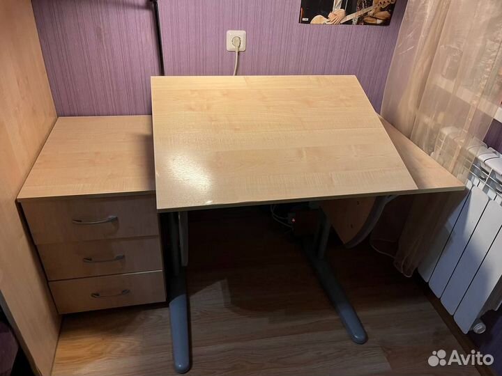 Растущая парта дэми с тумбрй и стулом