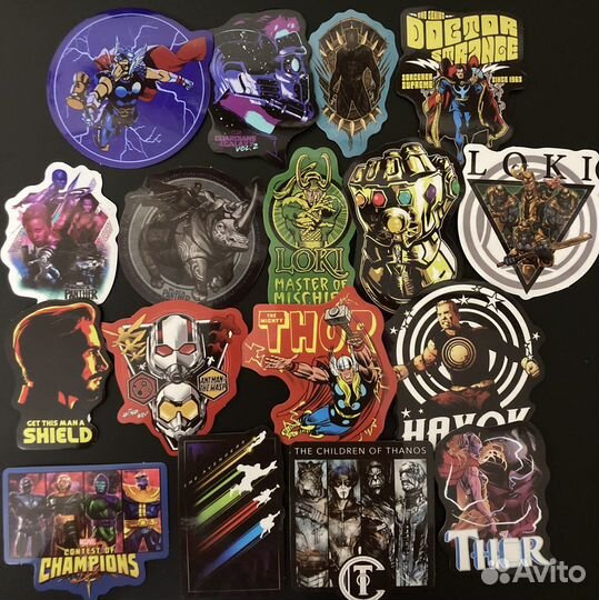 Наклейки неоновые Marvel (скпергерои)