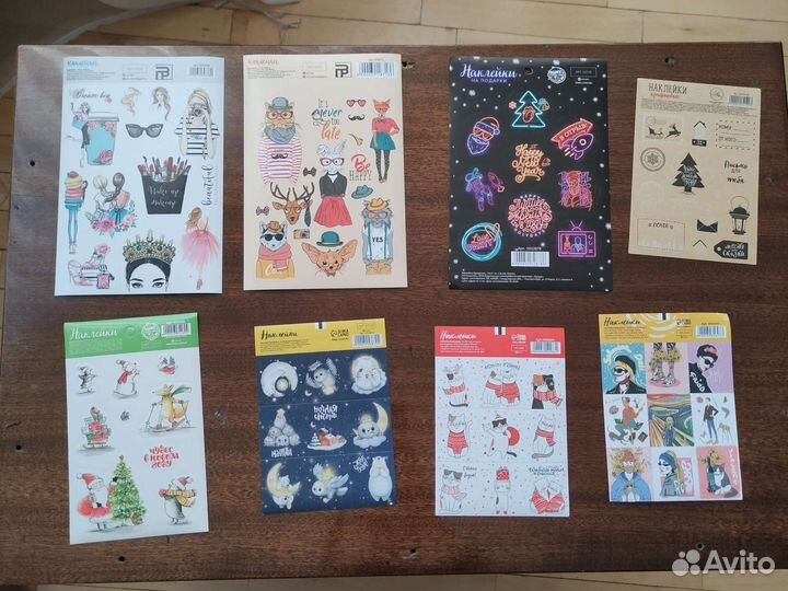 Наклейки для посткроссинга/скрапбукинга