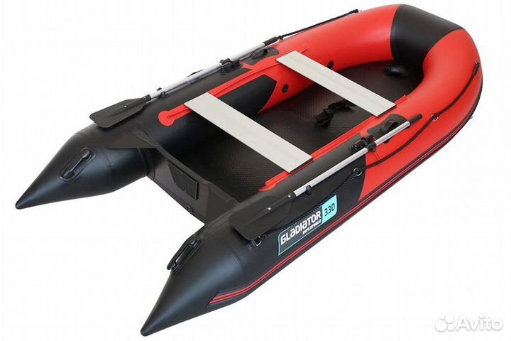 Надувная лодка gladiator B330AD AirDeck красно-чер