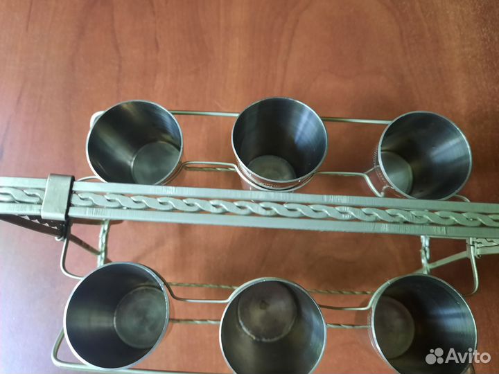 Рюмки СССР металлические на подставке