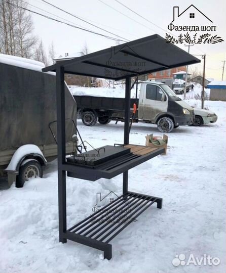 Мангал loft с крышей