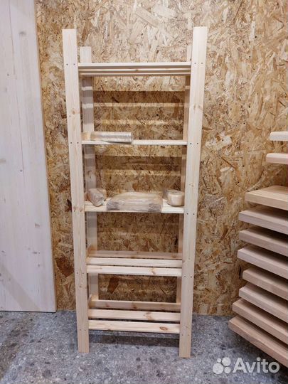 Полки стеллажи деревянные