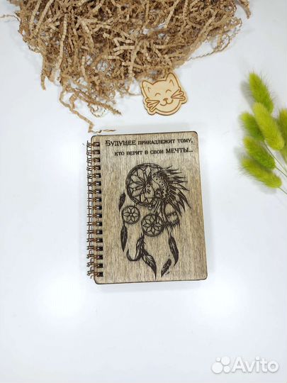 Блокнот формата А6, деревянный