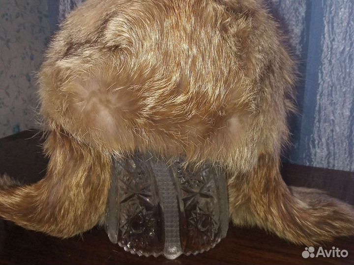 Шапка ушанка из натуральной лисы