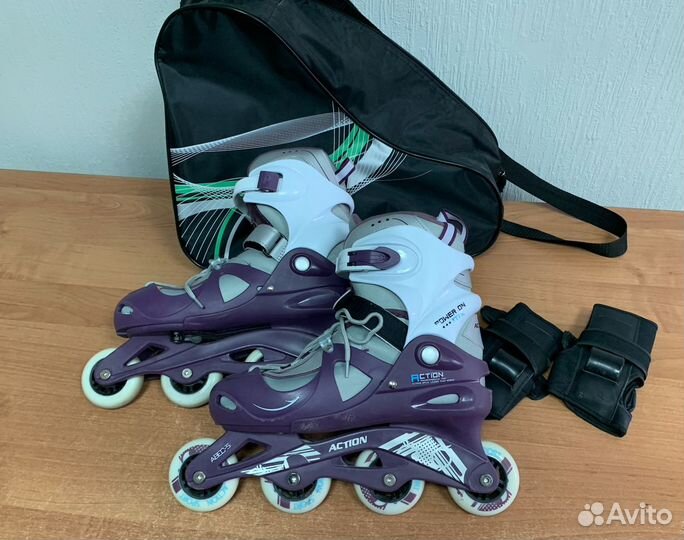 Коньки роликовые Action PW-116 рр 38-41