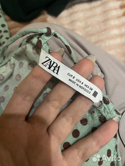 Льняное платье zara