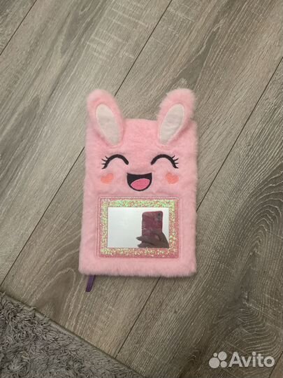 Блокнот для девочек с ушками мягкий