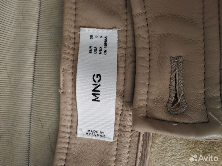 Брюки экокожа mango