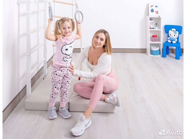 Мат складной 2 секции Sportova 100х100х10см