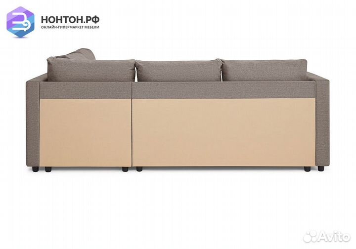 Диван угловой дельфин Мансберг лайт медово-коричне