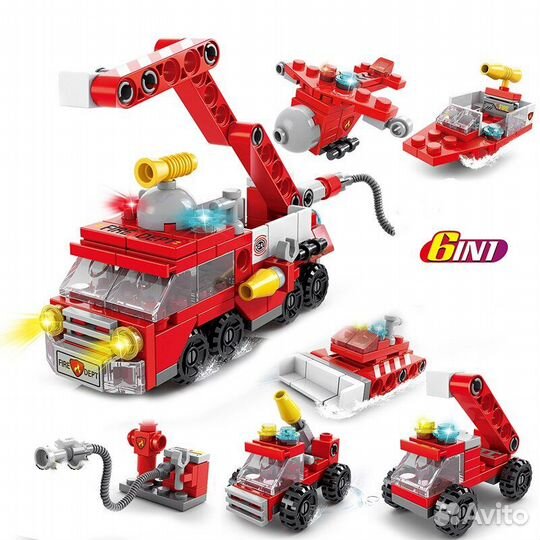 Конструктор Лего пожарная машина, новый