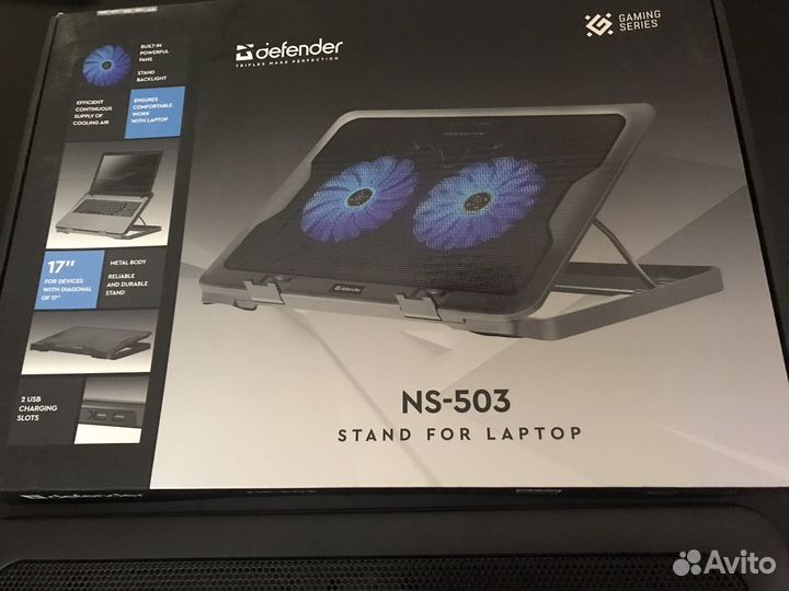 Охлаждающая подставка для ноутбука до 17'