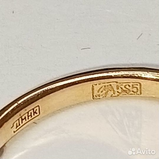 Золотое кольцо 585 с бриллиантами и изумрудом 17