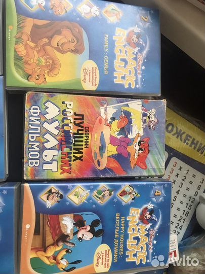 Видеокассеты детские с мультфильмами