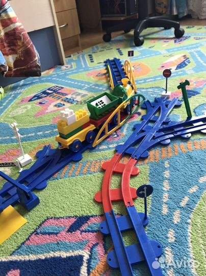 Конструктор «Кроха» железная дорога 288 деталей