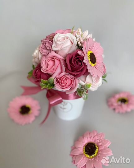 Букет из мыльных цветов, мыльные розы