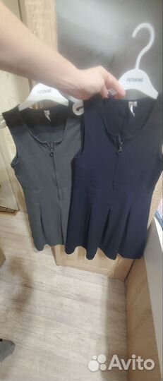 Школьная форма для девочки 122 128 синяя,серая