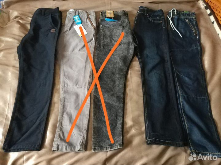 Джинсы шорты футболки на мальчика новые 146 152