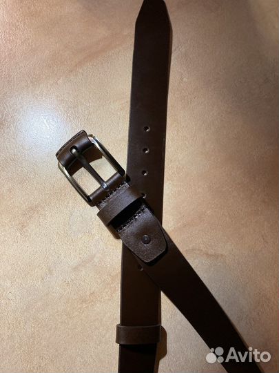 Ремень кожаный, ремень коричневый кожаный