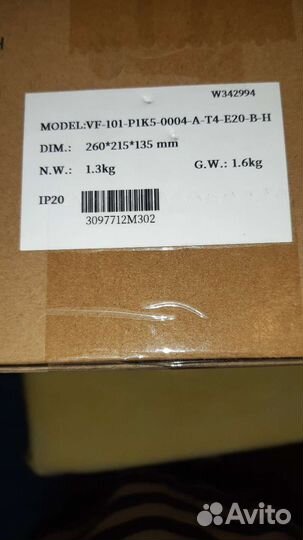 VF-101-P1K5-0004-A-T4-E20-B-H преобразователь